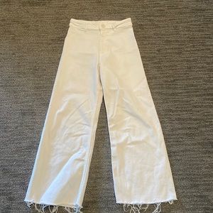 White Zara Straight Leg Jeans